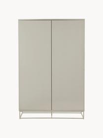 Kleiner Kleiderschrank Lyckeby, Füße: Metall, beschichtet, Holz, hellbeige lackiert, B 120 x H 180 cm