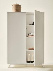 Kleiner Kleiderschrank Lyckeby, Holz, hellbeige lackiert, B 120 x H 180 cm