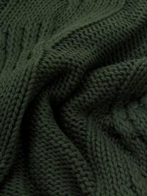 Pletený povlak na polštář s jemným vzorem Jonah, Tmavě zelená