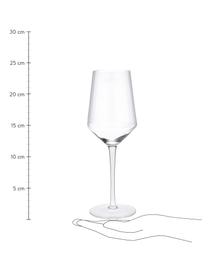 Copas de vino blanco sopladas artesanalmente Ays, 4 uds., Vidrio, Transparente, Ø 6 x Al 24 cm, 418 ml