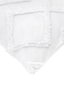 Taies d'oreiller en percale de coton Faith, 2 pièces, Blanc, larg. 65 x long. 65 cm