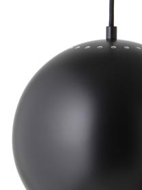 Petite suspension boule noir mat Ball, Noir, blanc, Ø 25 x haut. 20 cm