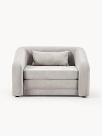 Poltrona letto Eliot, Rivestimento: 88% poliestere, 12% nylon, Gambe: plastica, Tessuto grigio chiaro, Larg. 100 x Alt. 70 cm