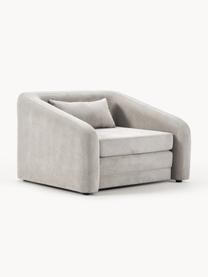 Sillón cama Eliot, Tapizado: 88% poliéster, 12% nylon , Patas: plástico Este producto es, Tejido gris claro, An 100 x F 94 cm