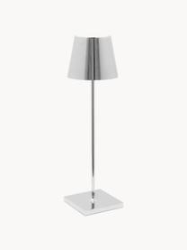 Prenosná stolová LED lampa Poldina, Odtiene striebornej, lesklá, Ø 11 x V 38 cm