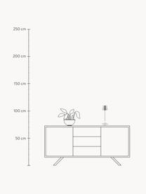 Prenosná stolová LED lampa Poldina, Odtiene striebornej, lesklá, Ø 11 x V 38 cm