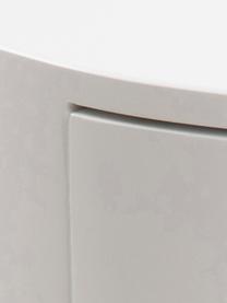 Runder Nachttisch Polo mit Schublade, Korpus: Mitteldichte Holzfaserpla, Beine: Metall, pulverbeschichtet, Weiß, Schwarz, Ø 40 x H 51 cm