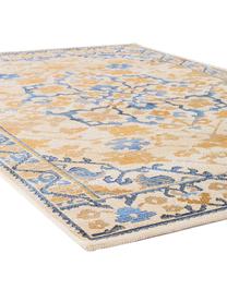 Tapis intérieur extérieur motif floral Artis, 76 % polypropylène, 23 % polyester, 1 % latex, Beige, orange, bleu, larg. 200 x long. 290 cm (taille L)