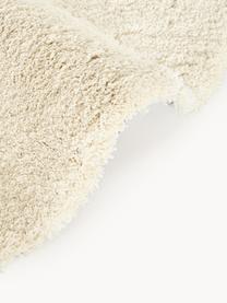 Flauschiger runder Hochflor-Teppich Leighton, Flor: Mikrofaser (100% Polyeste, Cremeweiss, Ø 120 x H 3 cm (Grösse S)