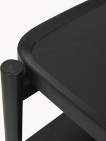 Table de chevet bois de chêne noir avec tiroir Tony, Noir, larg. 49 x haut. 60 cm