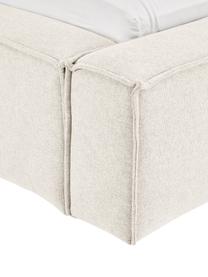 Polsterbett Lennon mit Stauraum, Bezug: 100% Polyester Der hochwe, Gestell: Massives Kiefernholz, FSC, Webstoff Off White, B 140 x L 200 cm
