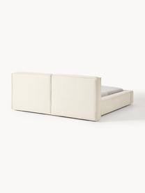 Cama tapizada Lennon, con espacio de almacenamiento, Tapizado: 100% poliéster Alta resis, Estructura: madera de pino maciza, ma, Patas: madera, plástico Este pro, Tejido blanco Off White, An 208 x L 243 cm (colchón 140 x 200 cm)