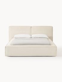 Čalúnená posteľ s úložným priestorom Lennon, Lomená biela, Š 208 x D 243 cm (spacia plocha 140 x 200 cm)
