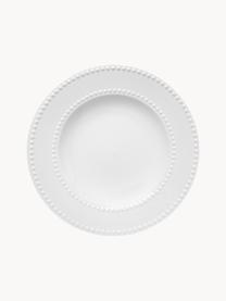 Porzellan-Suppenteller Pearl, 6 Stück, Porzellan, Weiß, Ø 22 x H 3 cm