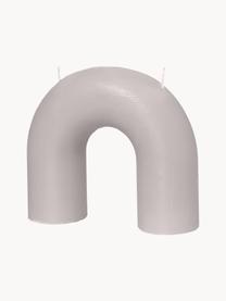 Candela a due stoppini Bend, Cera, Grigio chiaro, Larg. 17 x Alt. 15 cm