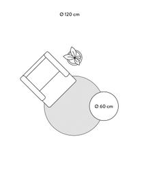 Tappeto rotondo lucido a pelo lungo Jimmy, Retro: 100% cotone Il materiale , Grigio scuro, Ø 120 cm (taglia S)