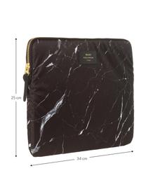 Obal na notebook Marble pro MacBook Pro 13 palců, Obal na notebook: černá, mramorová Potisk: černá se zlatými prvky, Š 34 cm