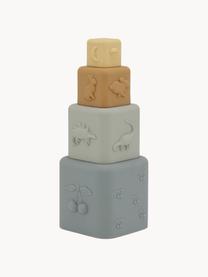 Stapelspeelgoed Quarry, set van 4, Silicone, Saliegroen- en geeltinten, B 10 x H 26 cm