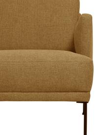Sillón Fluente, Tapizado: 100% poliéster Alta resis, Estructura: madera de pino maciza, Patas: metal con pintura en polv, Tejido mostaza, An 74 x F 85 cm