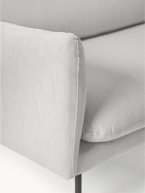 Sofa Moby (3-Sitzer), Bezug: Polyester Der hochwertige, Gestell: Massives Kiefernholz, Füße: Metall, pulverbeschichtet, Webstoff Hellbeige, B 220 x T 95 cm