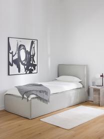 Eenpersoonsbed Dream met opbergruimte, Bekleding: polyester (gestructureerd, Geweven stof lichtgrijs, B 90 x L 200 cm