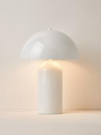 Lampa stołowa w stylu retro Walter, Biały, błyszczący, Ø 38 x W 55 cm