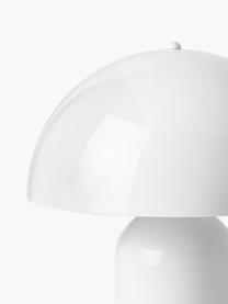 Velká retro stolní lampa Walter, Lesklá bílá, Ø 38 cm, V 55 cm