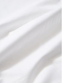 Taie d'oreiller en percale de coton avec broderie et volants Dina, Blanc, rouge, larg. 50 x long. 70 cm