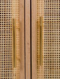Dressoir Cayetana, Frame: gefineerd MDF, Handvatten: metaal, Poten: gelakt bamboehout, Bruin, hout, B 120 cm x H 71 cm
