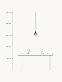 Kleine hanglamp Hollywood van glas, Lampenkap: glas, Bruin, Ø 11 x H 18 cm