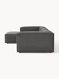 Modulares Ecksofa Lennon, Bezug: 100 % Polyester Der strap, Gestell: Massives Kiefernholz, Spe, Füße: Kunststoff Dieses Produkt, Webstoff Anthrazit, B 327 x T 180 cm, Eckteil links