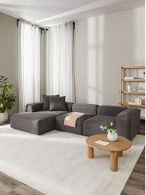 Modulares Ecksofa Lennon, Bezug: 100 % Polyester Der strap, Gestell: Massives Kiefernholz, Spe, Füße: Kunststoff Dieses Produkt, Webstoff Anthrazit, B 327 x T 180 cm, Eckteil links