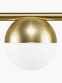 Lampa wisząca ze szkła opalowego Contina, Biały, odcienie złotego, S 90 x W 42 cm