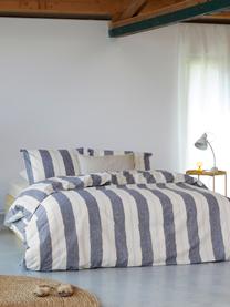Dekbedovertrek Nautic Stripes, Weeftechniek: renforcé Draaddichtheid 1, Wit, blauwtinten, 140 x 200 cm + 1 kussenhoes 60 x 70 cm