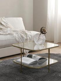 Sklenený konferenčný stolík Petit, Odtiene zlatej, Š 61 x H 61 cm