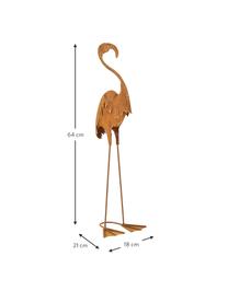Dekorace Flamingo, Kov, Rezavě hnědá, Š 18 cm, V 64 cm