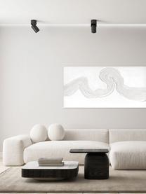 Toile peinte à la main River, Blanc, larg. 140 x haut. 70 cm