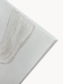 Handbeschilderde canvasdoek White River, Wit, B 140 x H 70 cm