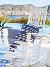 Fotel bujany ogrodowy Bay, Drewno akacjowe, lakierowane, Biały, S 84 x G 68 cm