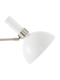 Lámpara de lectura de metal regulable Larry, Pantalla: metal pintado, Cable: plástico, Blanco, plateado, An 33 x Al 146 cm