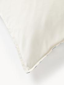 Funda de almohada de satén estampado Cadence, Negro, Off White, melocotón, 45 x 110 cm