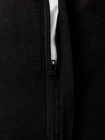 Gedessineerde jute kussenhoes Lubna met borduurwerk, Beige, zwart, B 40 x L 40 cm