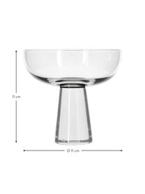 XS kristallen champagne Cups Standbeeld, 2 stuks, Kristalglas, Transparant, Ø 11 x H 11 cm, 275 ml