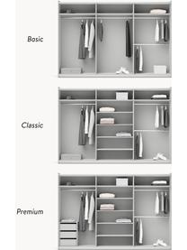 Modularer Schwebetürenschrank Simone, 300 cm Breite, mehrere Varianten, Korpus: Spanplatte, melaminbeschi, Holz, Grau, Basic Interior, B 300 x H 200 cm