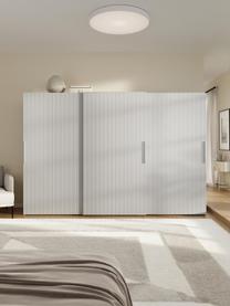 Armario modular Simone, 3 puertas correderas (300 cm), diferentes variantes, Estructura: tablero aglomerado revest, Madera, gris, Interior Basic (An 300 x Al 200 cm)