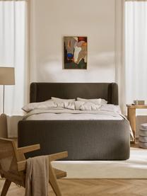 Buklé kontinentálna posteľ Perla, Buklé olivovozelená, Š 140 x D 200 cm, tvrdosť H2