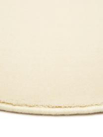 Rond wollen vloerkleed Ida in beige, Bovenzijde: 100% wol, Onderzijde: 60% jute, 40% polyester B, Beige, Ø 120 cm (maat S)