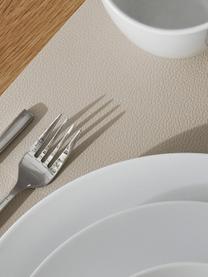 Kunstleren placemats Pik, 2 stuks, Kunstleer (PVC), Lichtbeige, B 33 x L 46 cm