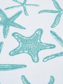 Waterafstotende placemats Starbone, 2 stuks, Polyester, Wit, blauw, 33 x 48 cm