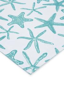 Waterafstotende placemats Starbone, 2 stuks, Polyester, Wit, blauw, 33 x 48 cm